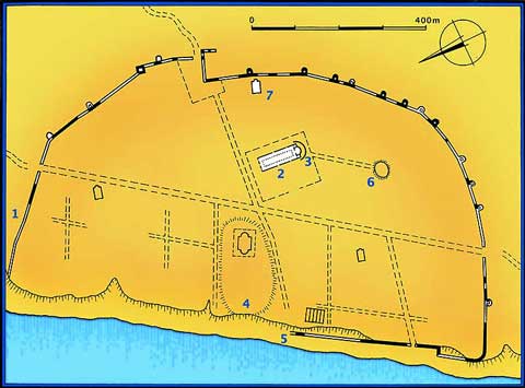Ascalon. Pianta archeologica della città