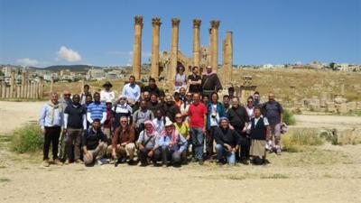 Giordania 2018. Jerash. Foto di gruppo