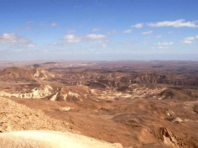 Har Karkom. Vista sul deserto di Paran e sul wadi Karkom